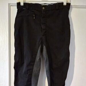Arista REAL Leather Full Seat Black Dressage Breeches - size 26 Tall